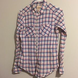 Button up plaid shirt (Hollister)